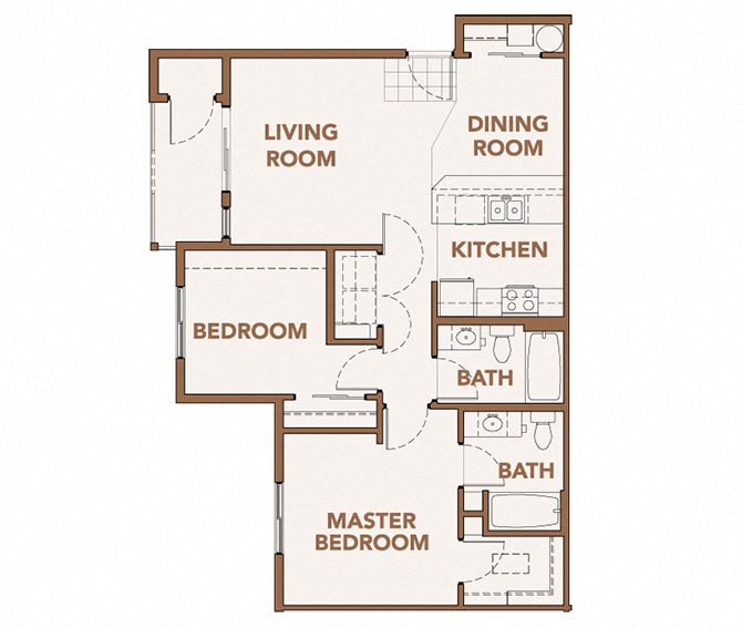 2x2 Floor Plans Copper Wood Apartments For Rent l Lacey WA