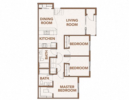 3x2 Floor PlanApartments For Rent in Puyallup, WA 98374 l Copper Valley Apts