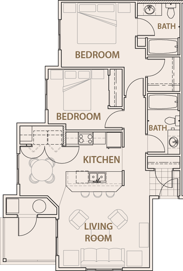 2x2 Colorado Springs, CO 80908 | Copper Range Apartments