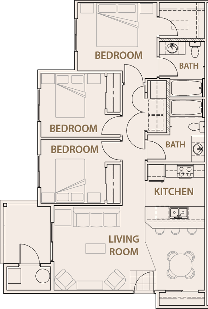 3x2 Colorado Springs, CO 80908 | Copper Range Apartments