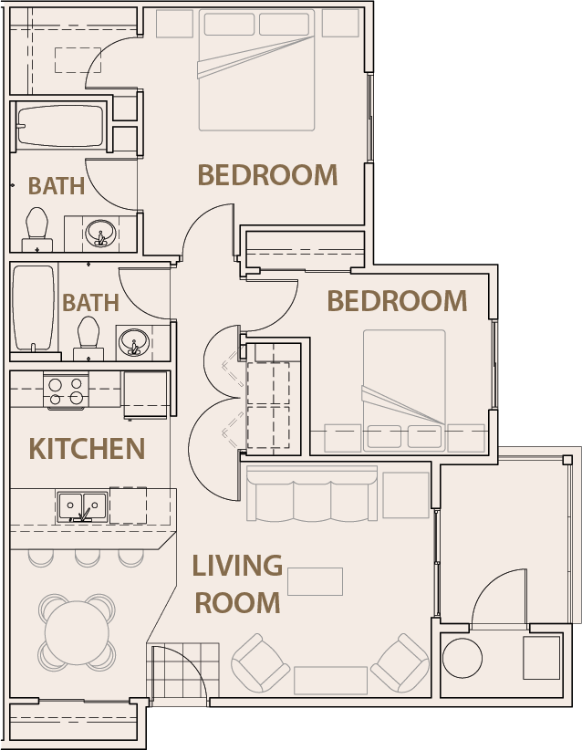 2x2 Colorado Springs, CO 80908 | Copper Range Apartments