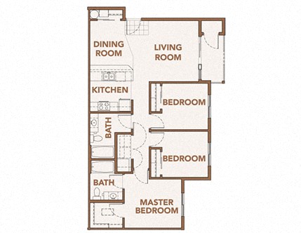 Three Bedroom Floor Plans Spokane WA 99224 l Copper River Apartments For Rent