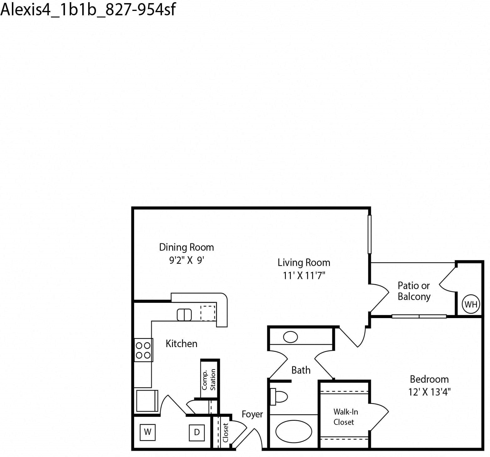 Alexis4 1bed 1 bath 827-954sqft Alexis4 1bed 1 bath 827-954sqft