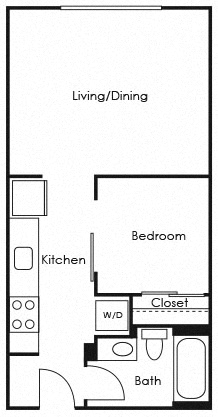 A6 Floor Plan at Lower Burnside Lofts, Portland, OR, 97214
