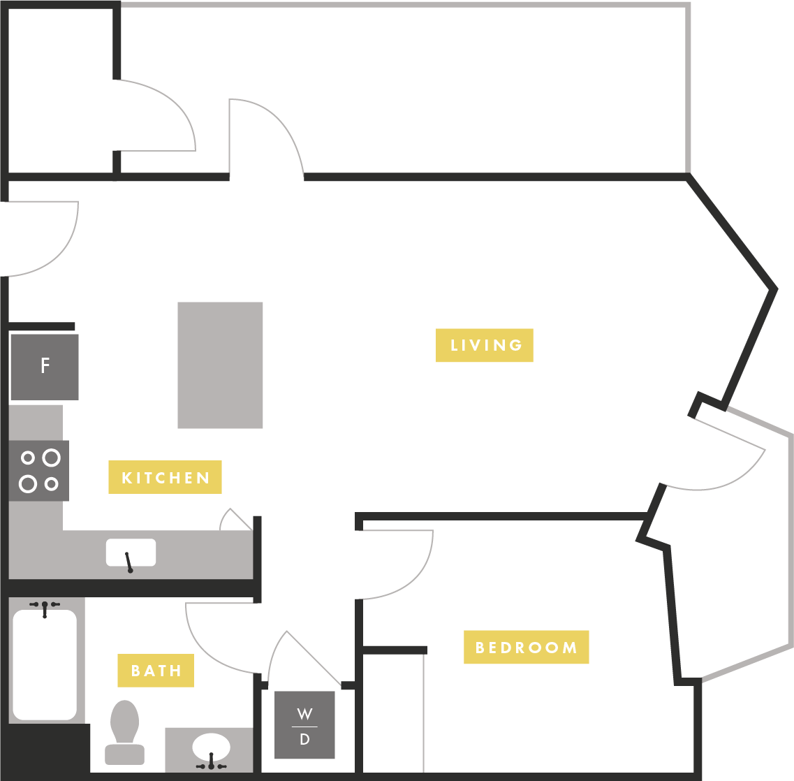 Apartment Layout Apartment Layout at The Martin Apartments, California, 94107
