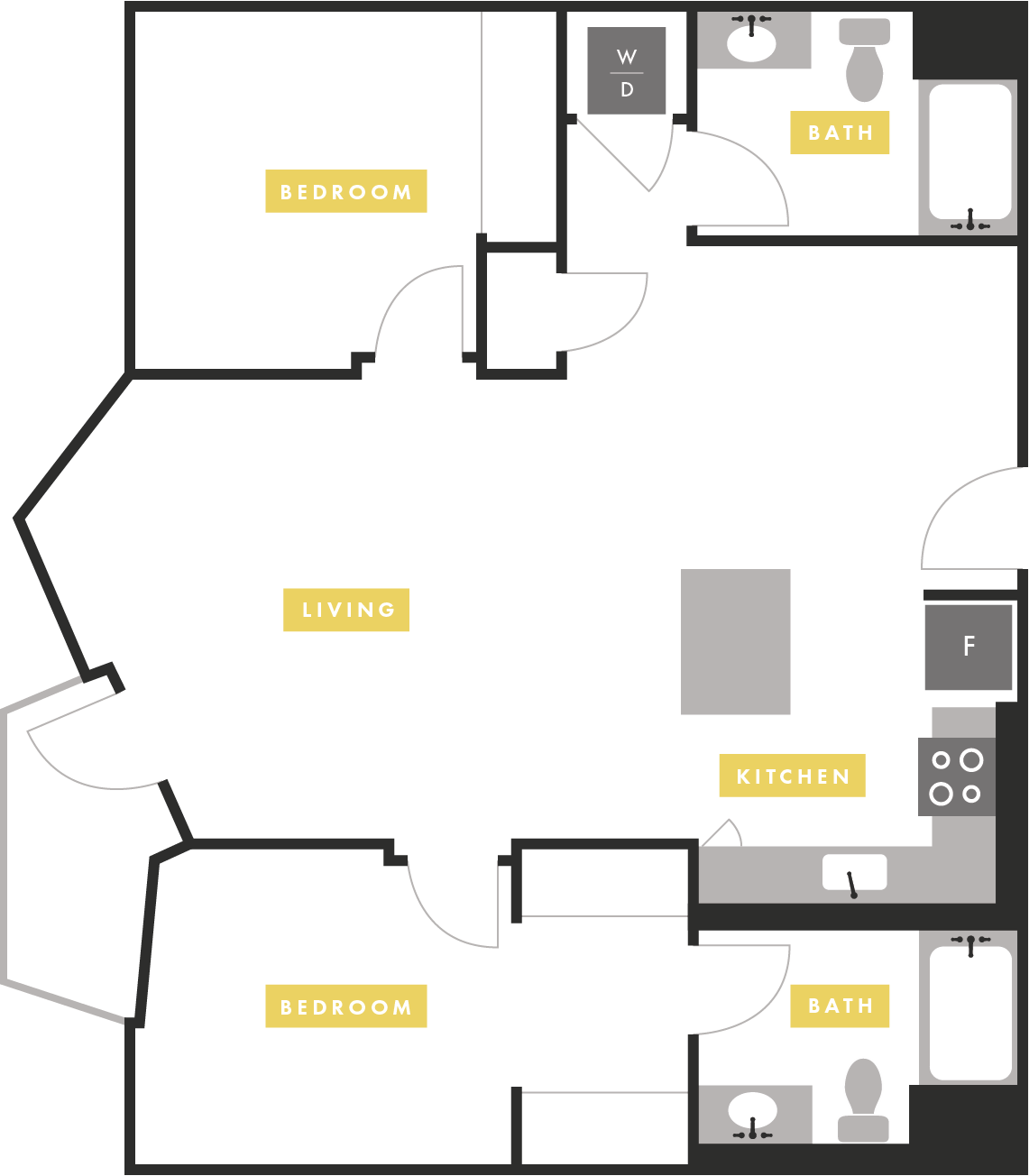 Apartment Layout Apartment Layout at The Martin, San Francisco, 94107