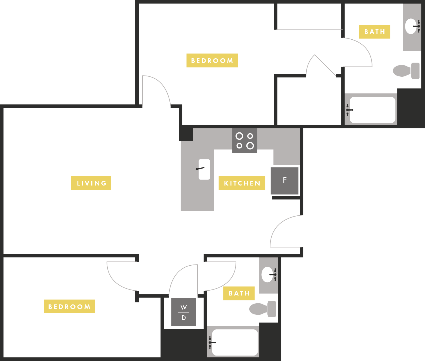 Apartment Layout Apartment Layout at The Martin Apartments, San Francisco, California