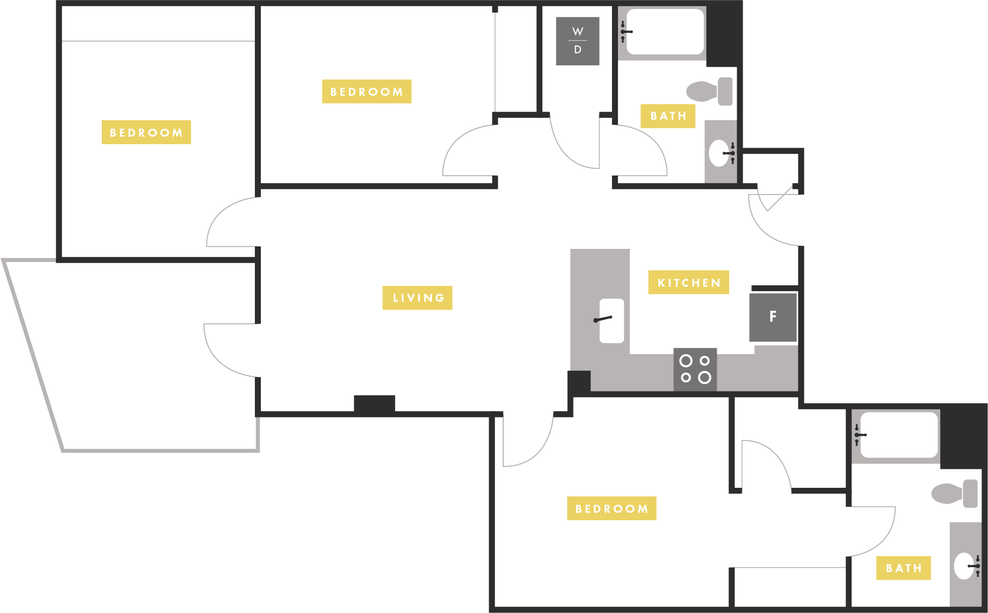 Apartment Layout Apartment Layout at The Martin Apartments, California, 94107