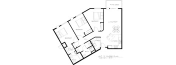 Apartment Floorplan in Bluffs of Williston Apartments ND