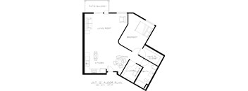 Apartment Floorplan in Bluffs of Williston Apartments ND