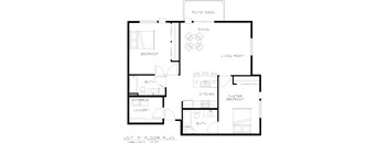 Apartment Floorplan in Bluffs of Williston Apartments ND