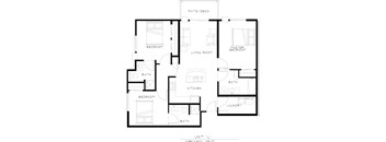 Apartment Floorplan in Bluffs of Williston Apartments ND