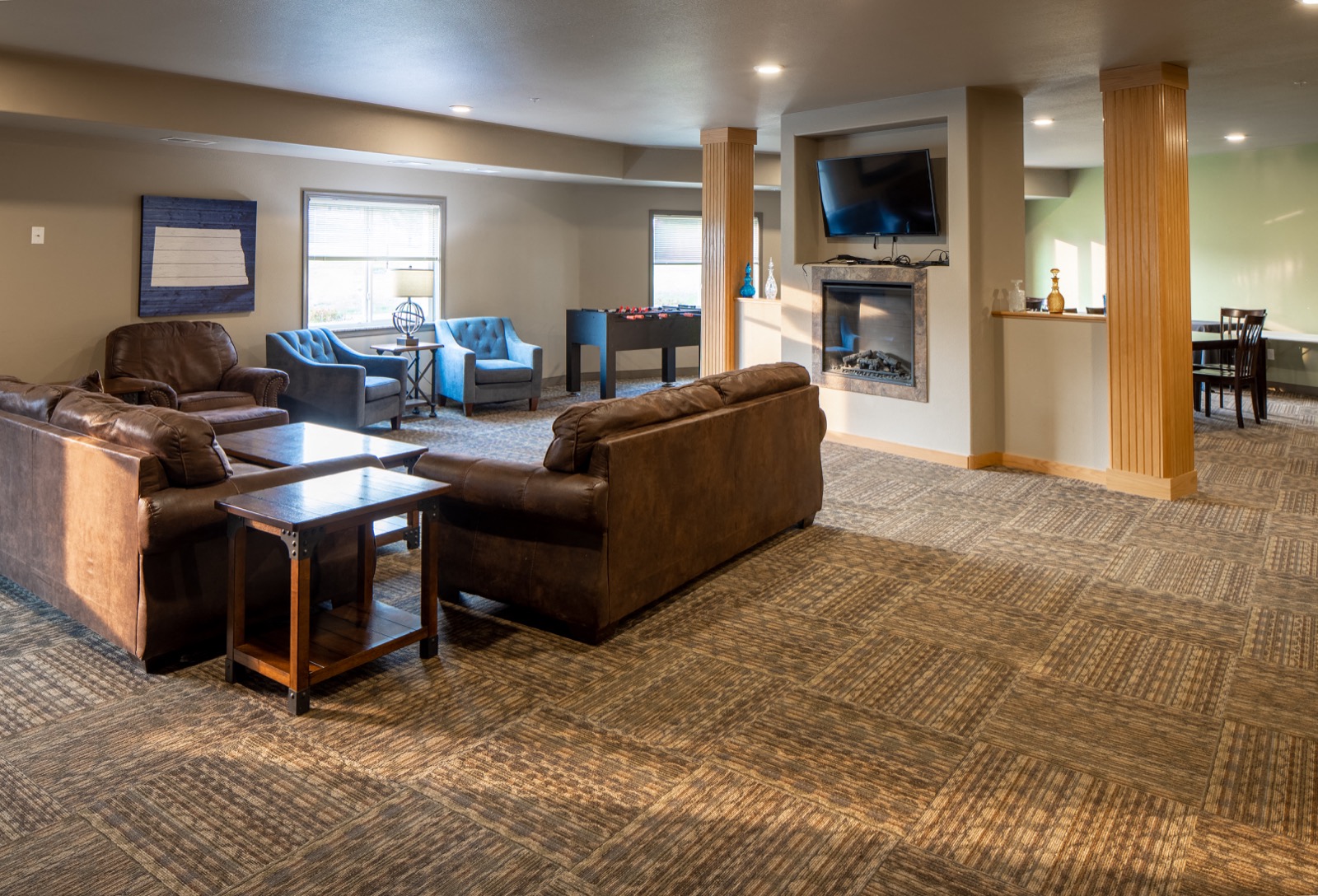 Enjoy time together in the community rooms