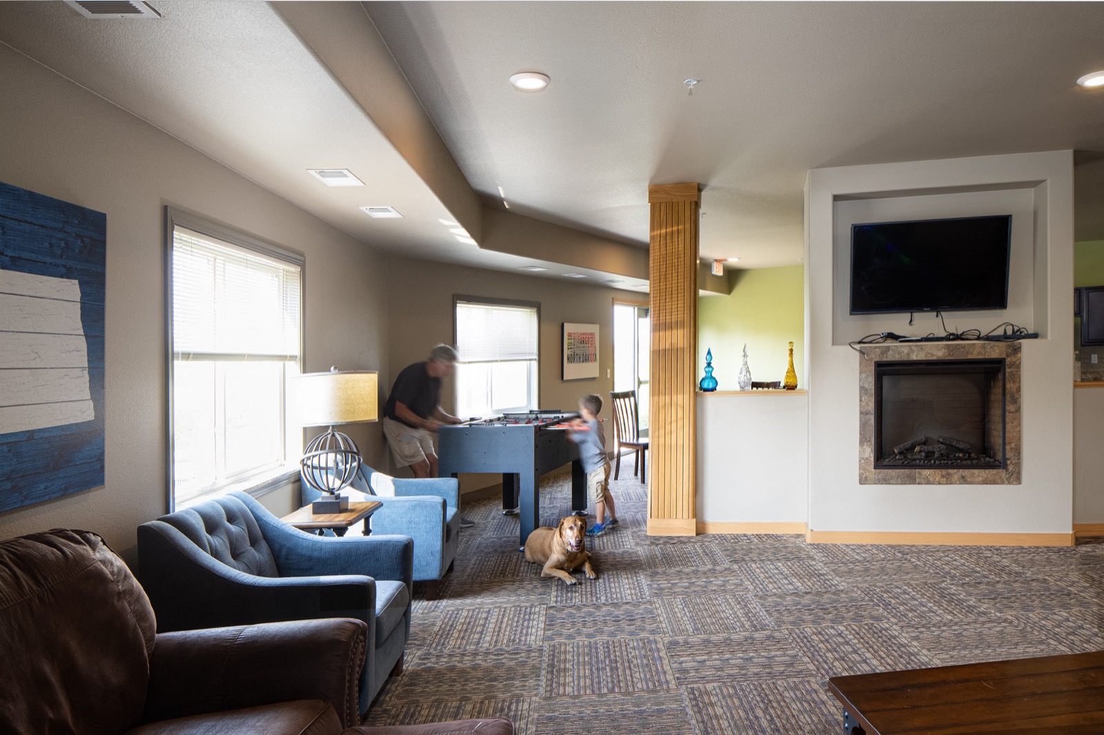 Enjoy time together in the community rooms