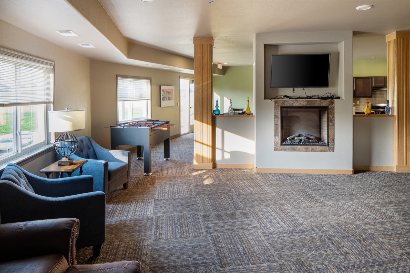 Enjoy time together in the community rooms