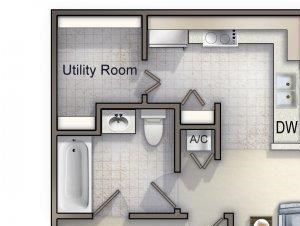Two Bedroom Two Bath w Balcony Two Bedroom Two Bath w Balcony Floor Plan Allegro Palms Riverview Florida