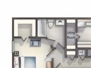 Three Bedroom Two Bath with balcony Three Bedroom Two Bath with balcony Floor Plan Allegro Palms Riverview Florida
