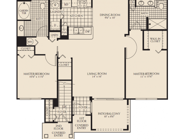 Arbor Lakes Riverbridge Floor Plan Two Bedroom Two Bathroom Sanford Orlando Florida
