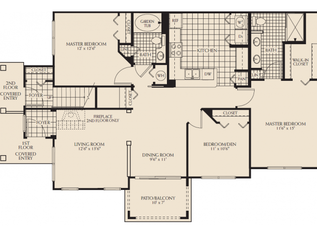 Arbor Lakes Madison Floor Plan Renovated Three Bedroom Two Bathroom Sanford Orlando Florida