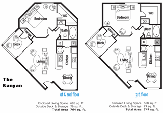 Banyan Floor plan 1 bed by 1 bath Bridgewater St. Petersburg Florida at  Bridgewater Apartments ,St. Petersburg,Florida