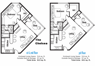 Chelsea Floor plan 1 bed 1 bath   at  Bridgewater Apartments ,St. Petersburg, Florida,FL