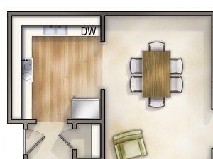 Canterberry Floor plan 2 bed 2 bath Foxcroft Tampa FL