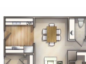 Nottingham Floor plan 3 bed 2 bath Foxcroft Tampa FL
