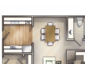 Nottingham Renovated floor plan 3 bed 2 bath Foxcroft Tampa FL