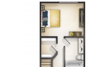 Two Bedroom Two and Half Bathrooms Two Story Floor Plan Patio Two Bedroom Two and Half Bathrooms Two Story Floor Plan Patio at Magnolia Place, Gainesville, FL