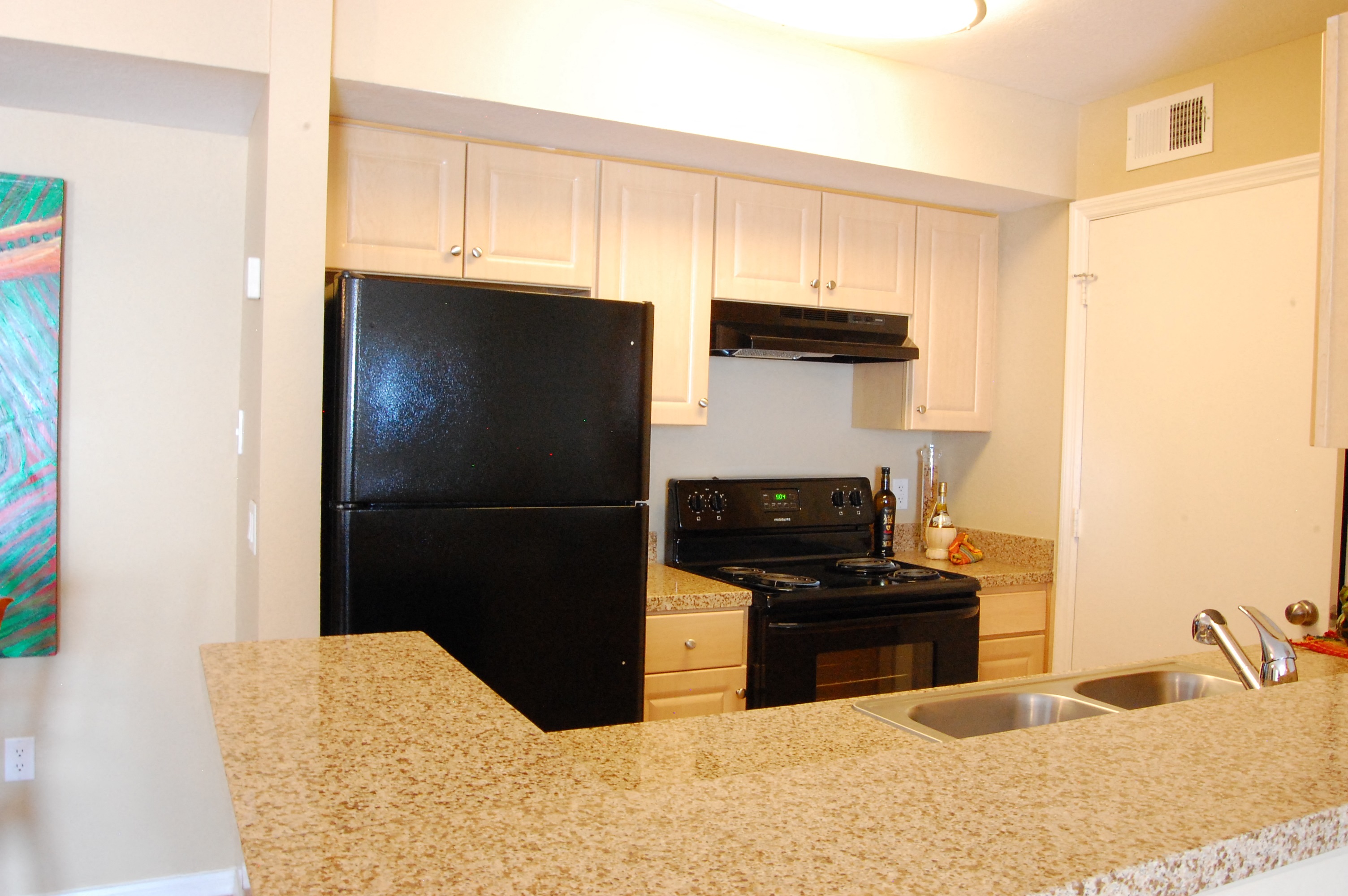 Interior Kitchen Black Appliances Naples Florida