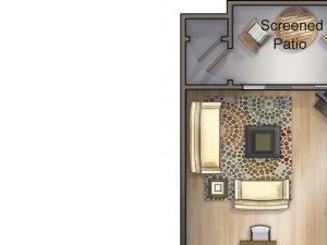La Palma Floor plan two bedroom two bathroom Mira Lagos Bradenton, Florida