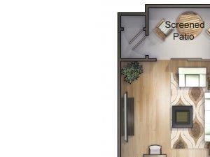 Mallorca Floor plan One Bedroom one Bathroom Mira Lagos Bradenton, Florida