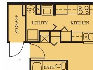 Two Bedroom Two Bath with Balcony Floor Plan Orlando Florida