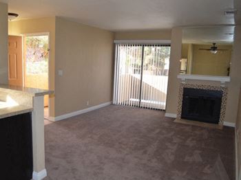 Living Room Fireplace at Pacific Harbors Sunrise Apartments ,Las Vegas, Nevada, NV