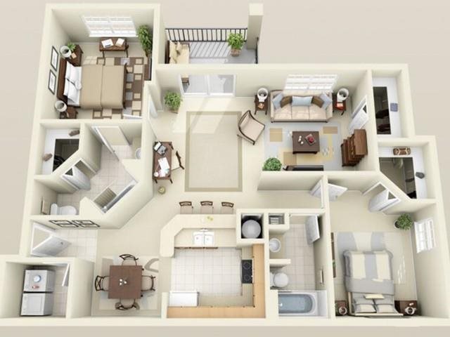 Two Bedroom Two Bath with Den Orlando Florida