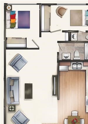 2 Bed 1.5 Bath 2 Bed 1.5 Bath at Woodlawn Gardens Apartments, Chula Vista, CA