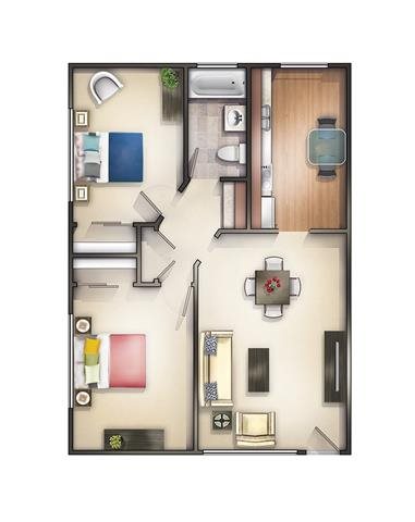 2 Bed 1 Bath Remodeled A 2 Bed 1 Bath Remodeled A at Woodlawn Gardens Apartments, Chula Vista, California