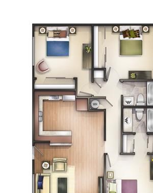 3 Bedroom 2 Bath 3 Bedroom 2 Bath at Woodlawn Gardens Apartments, California