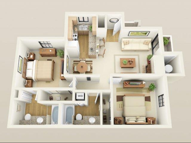 Two Bed Two Bath Large Pacific Harbor Las Vegas Nevada