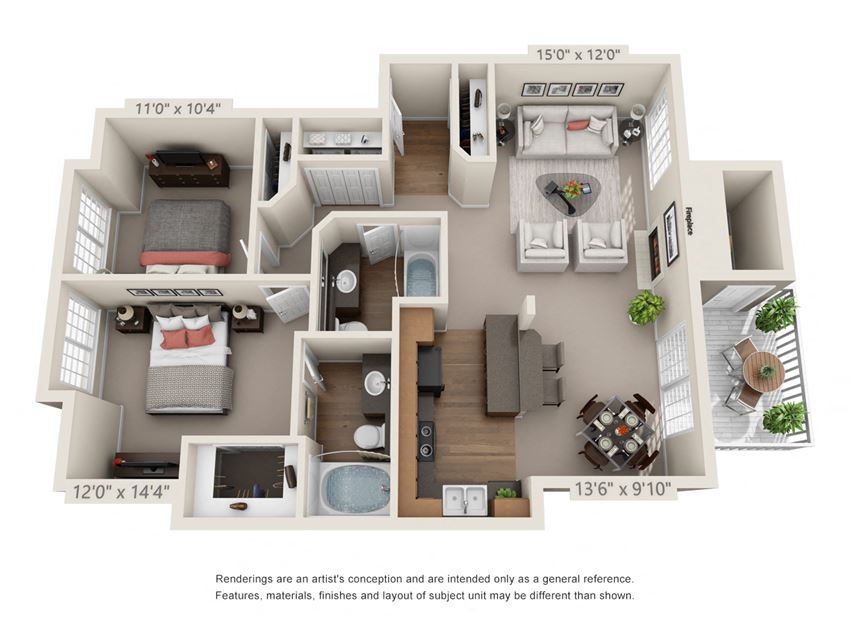 2 Bedroom 2 Bathroom