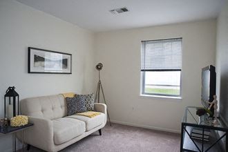 Living Room With TV Living Room With TV at Idlewild Creek Apartments, New York, 12518