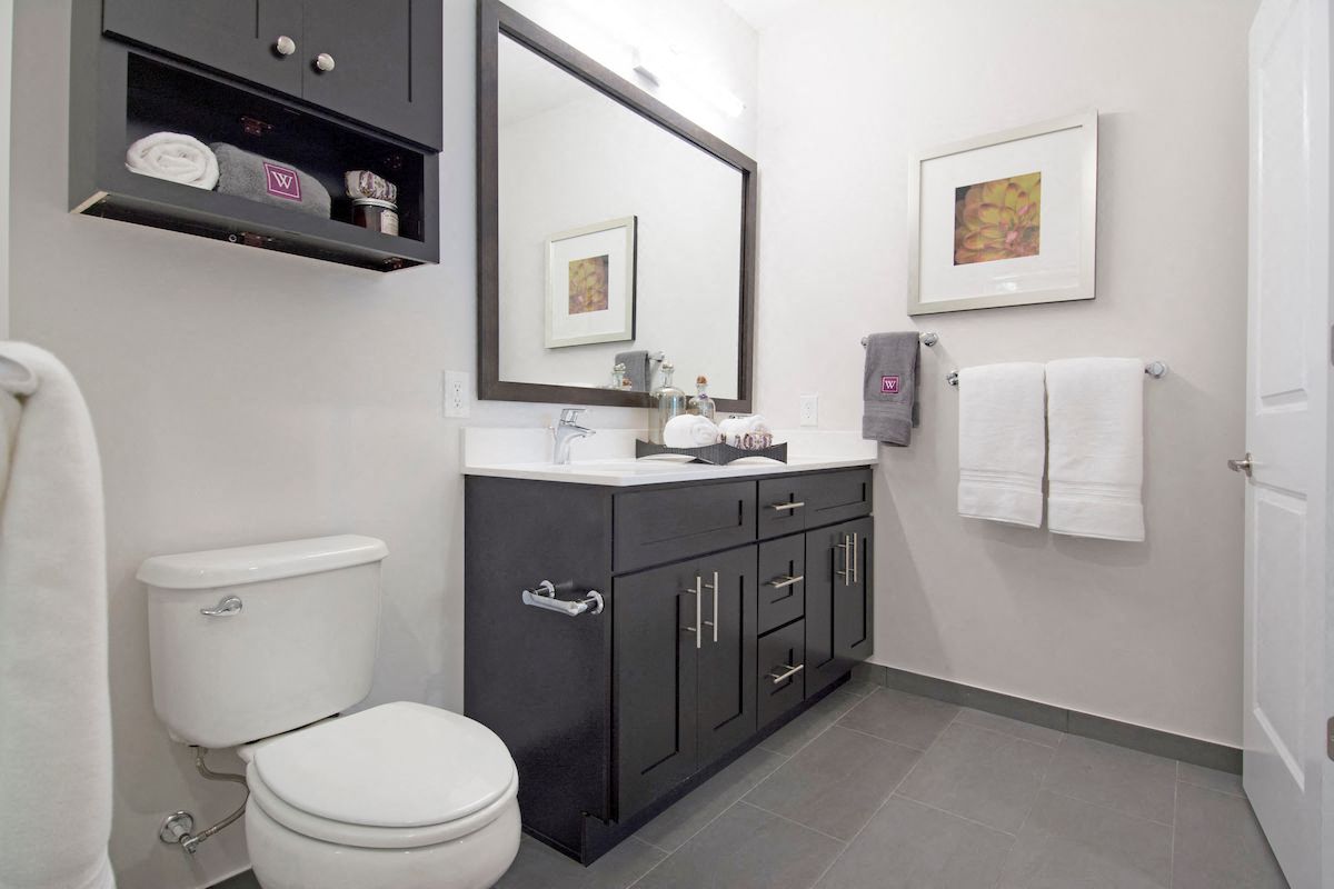 a bathroom with a toilet and a sink and a mirror