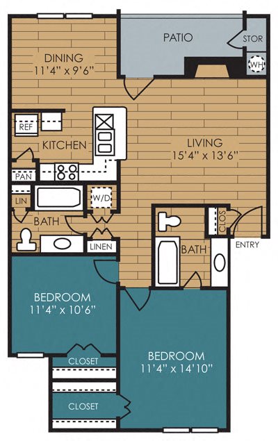 The Manhattan Apartments in Dallas TX | Tribeca | 2 Bedroom Apartment Tribeca