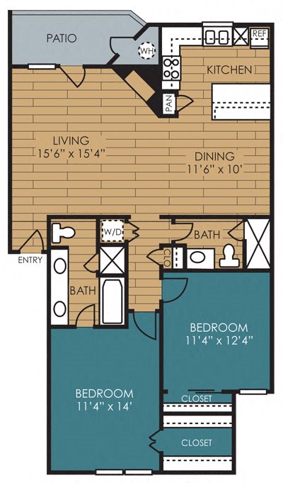 The Manhattan Apartments in Dallas TX | Manhattan | 2 Bedroom Apartment Manhattan