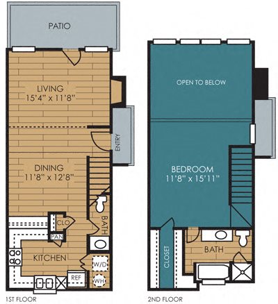 The Manhattan Apartments in Dallas TX | Rockefeller | 1 Bedroom Townhome Rockefeller