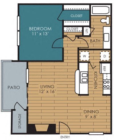 Hudson floor plan at The Manhattan