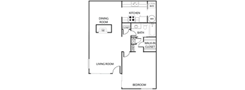 El Dorado Place one bedroom floor plan