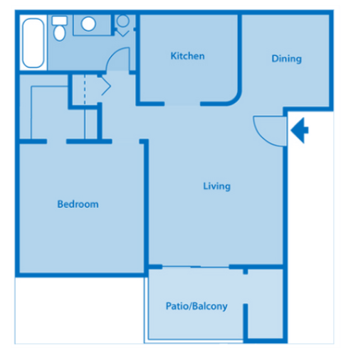 Estancia 1A One Bedroom Floor Plan