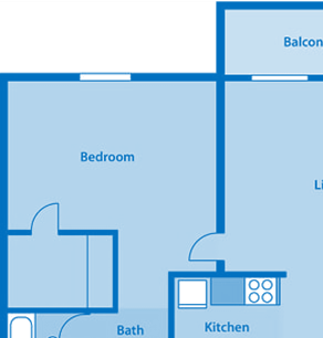 Tanglewood One Bedroom Large Floor Plan