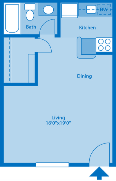 The Springs Studio Floor Plan